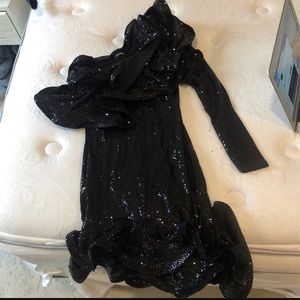 Sequin black dress perfect for New Years Eve